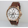 Automatic Watch 5ATM Leather Band Gold Wrist Watches for Men Dress